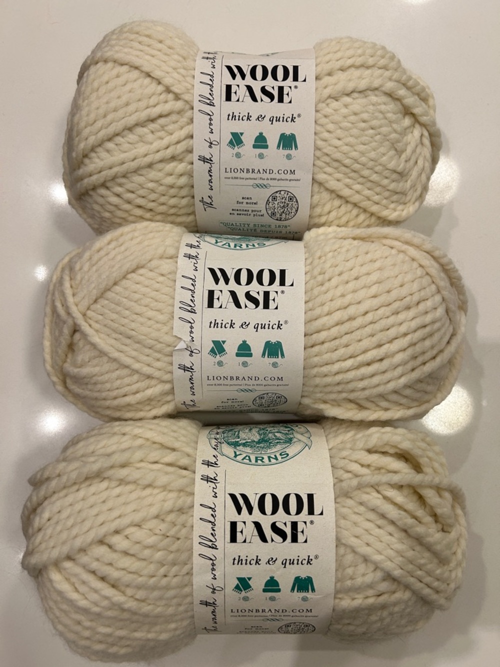 Lion Brand Wool Ease Thick & Quick Yarn-Fisherman (3-Pack)